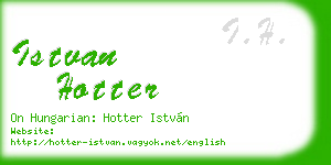 istvan hotter business card